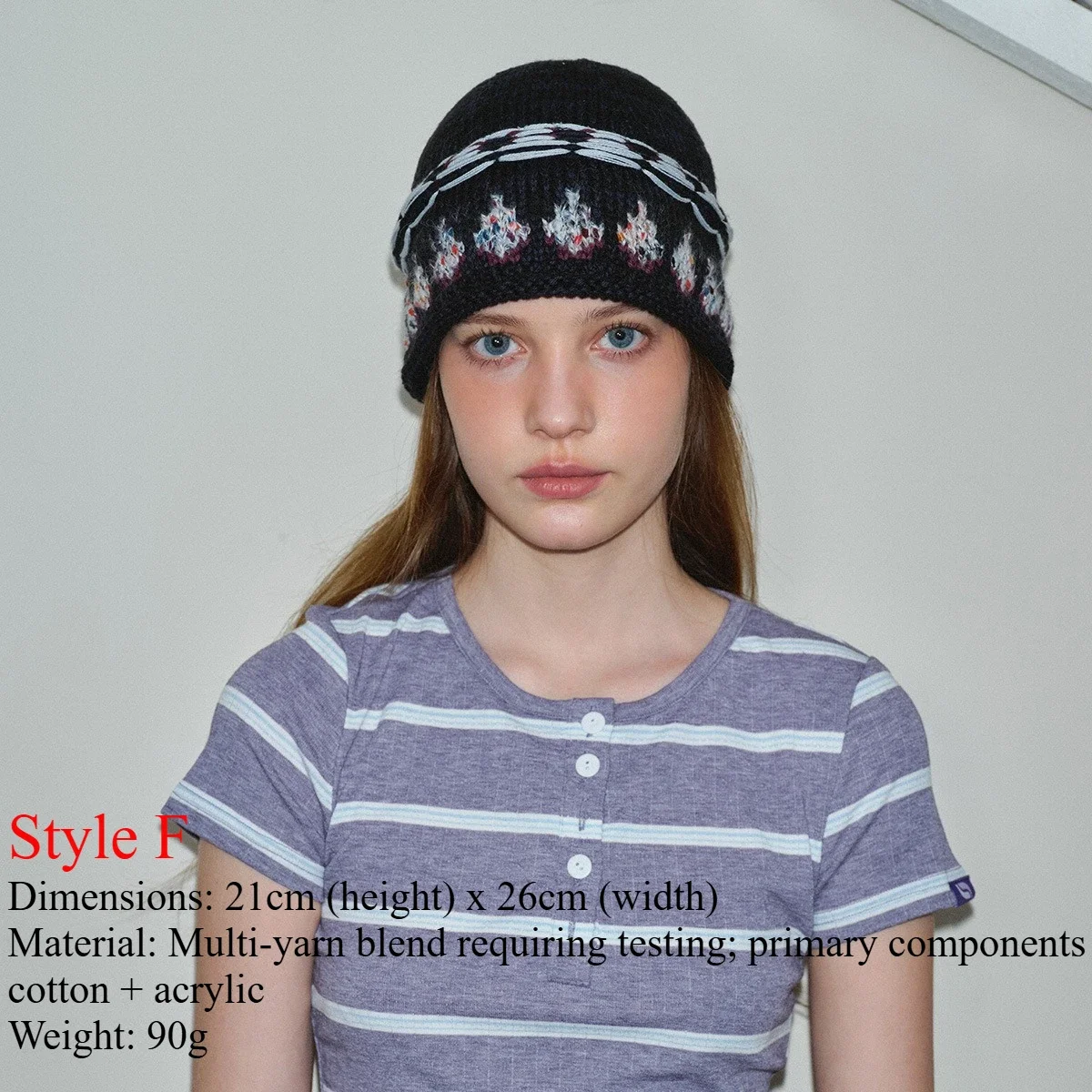 Gorro de punto de lana y piel auténtica