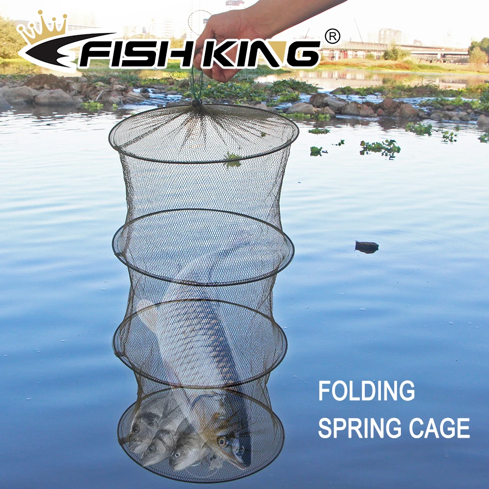 Fishing Cage Nylon Folding Net Spring Small Size Wire Special Ocean