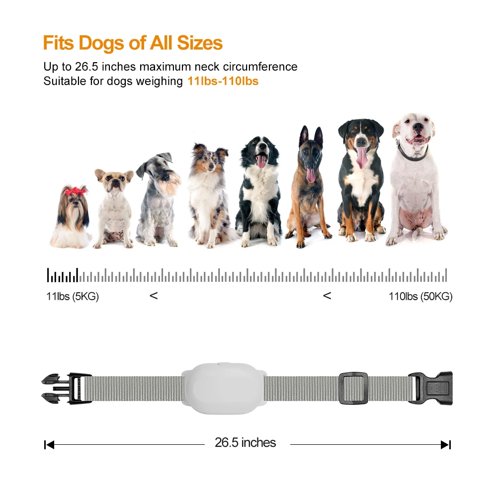 Dog Trainer Collar Pet Intelligent Remote Control Dog Trainer Barking Stopper Anti barking Electric Shock Collar Waterproof dog collar dog bark control device