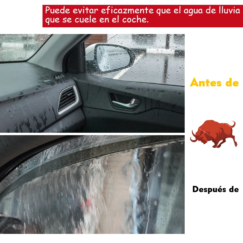 Deflectores De Lluvia Y Aire Para Ford Expedition 2018-2024 - Kit De 4 Piezas, Montaje In-Channel, Negro