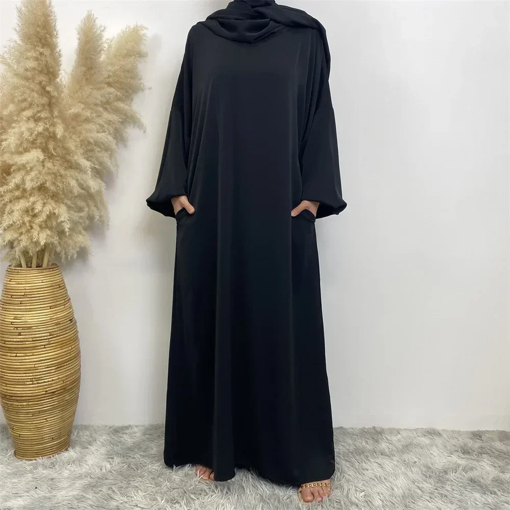 Ramadan Eid Hooded Abaya Prayer Dress with Attached Hijab Scarf Muslim One Piece Jilbab for Women Kaftan Islamic Clothing Dubai
