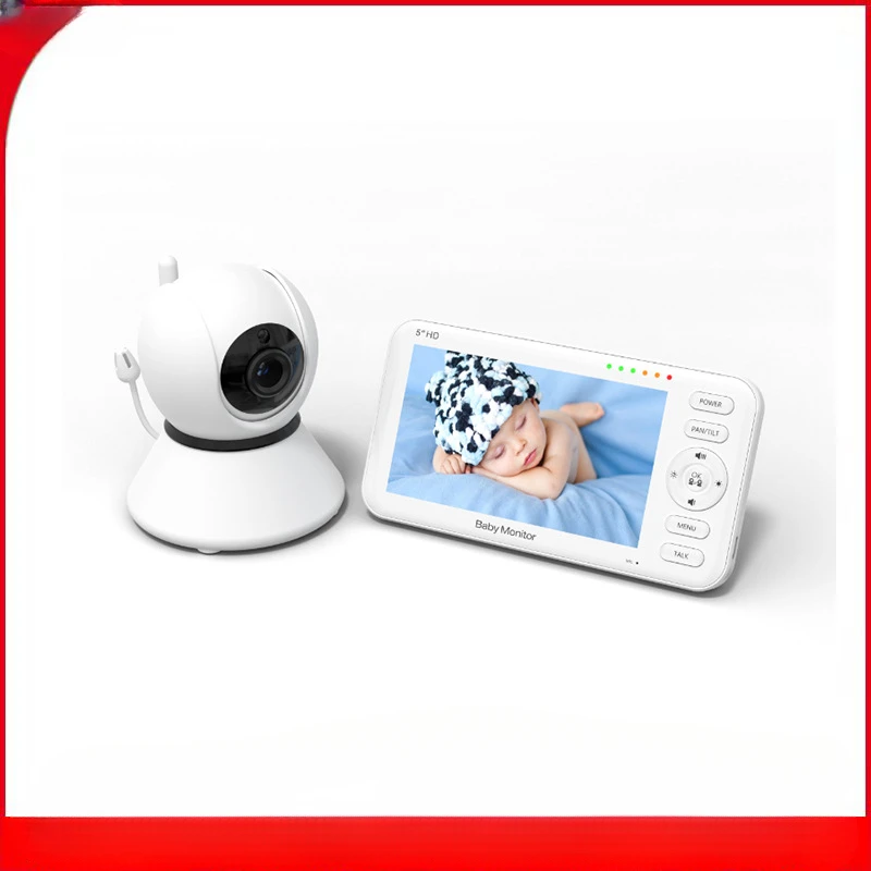 

Baby monitor 5 inch HD smart home wireless intercom baby monitor care multilingual ECO/VOX temperature monitoring 720P