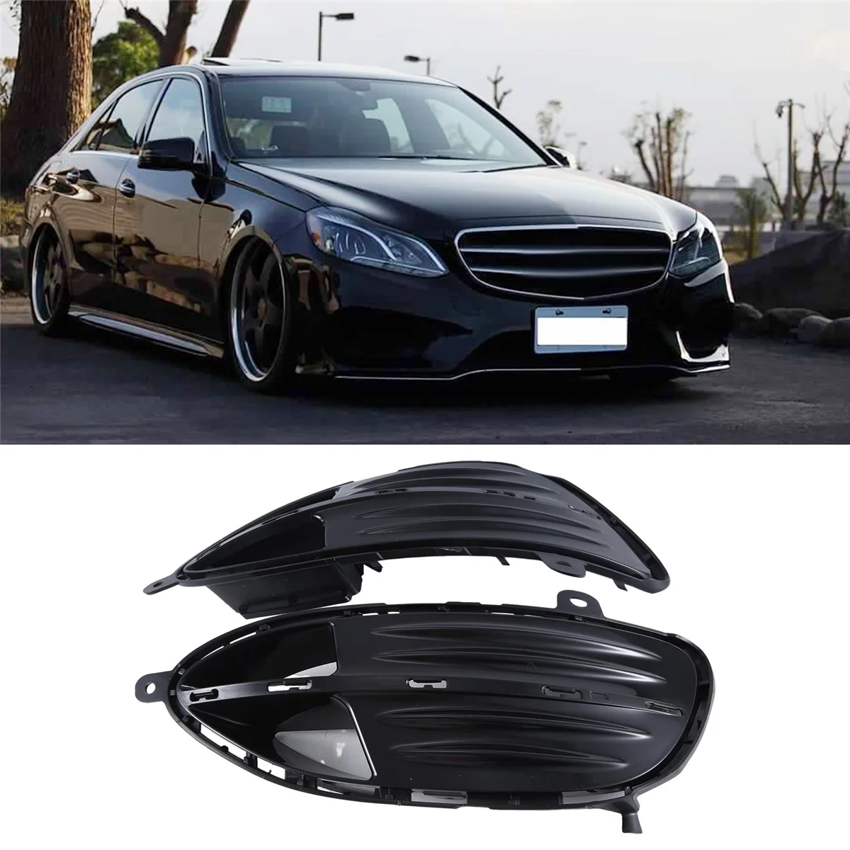 

2128852222 2128852122 Fog Lamp Frame Front Bumper Grille Automobile for Mercedes-Benz E-Class W212 E250 E280