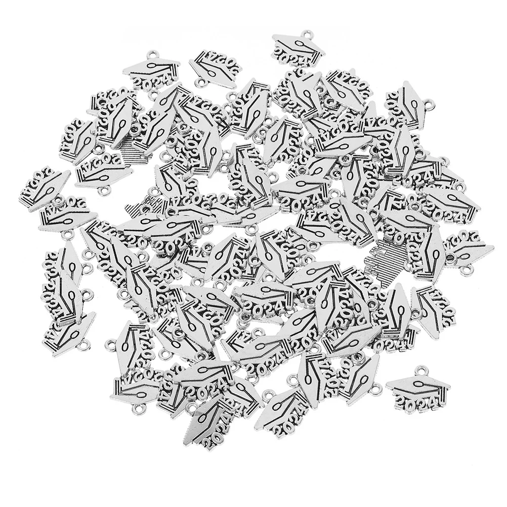 

150Pcs Graduation Charms Number Charms Graduation Hat Jewelry Charms DIY 2024 Charms Decorations