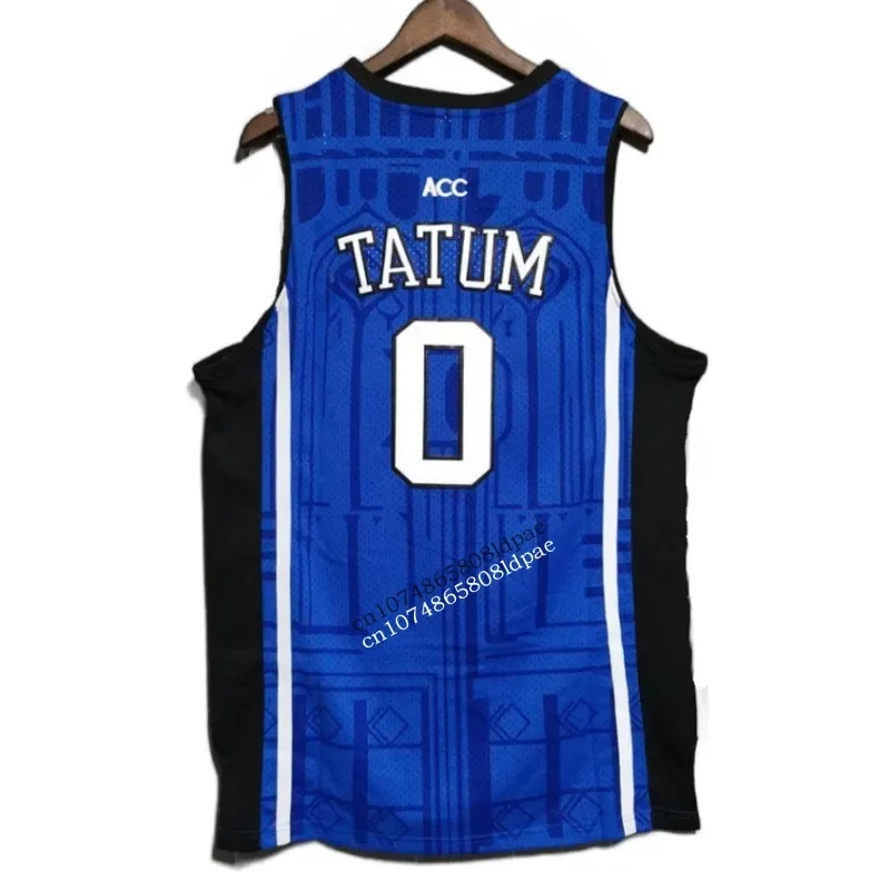 Basketball Jersey Men Women Oversize 0 Tatum Duke University Embroidery Sewing Breathable Sports High Street Hip Hop Sportswear