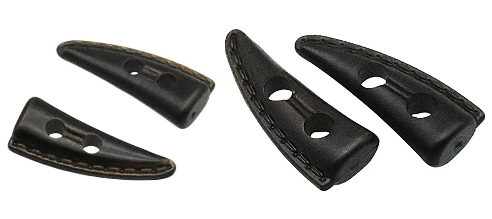 Imitation Kunstleder Horn Schnalle Harz Knöpfe braun dekorative Näh zubehör Kleidung Mantel Knopf 2 Löcher 5pcs 10pcs – Detail 2