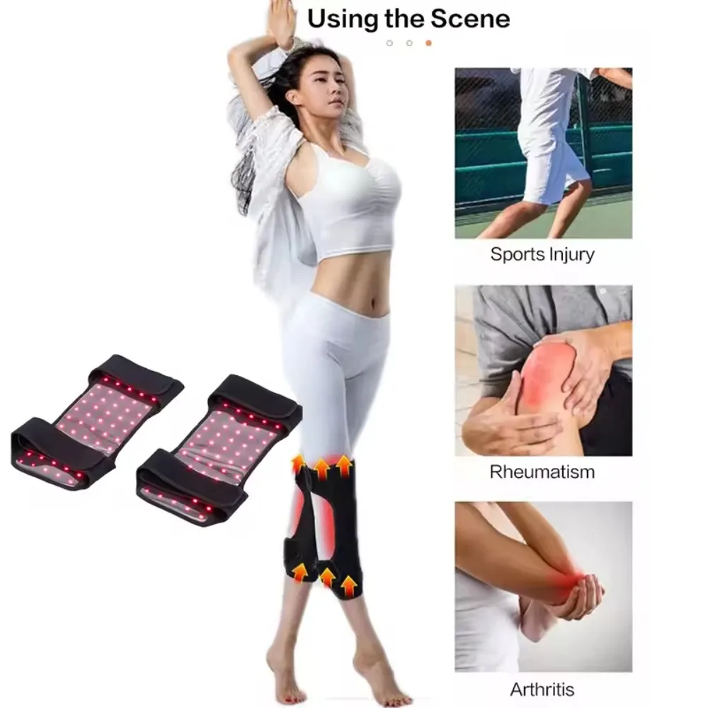 Infrared Light LED Therapy Belt Waist Red Light Heating Massage Belt Pad Lumbar Back Waist Massager for Full Body Pain Relief