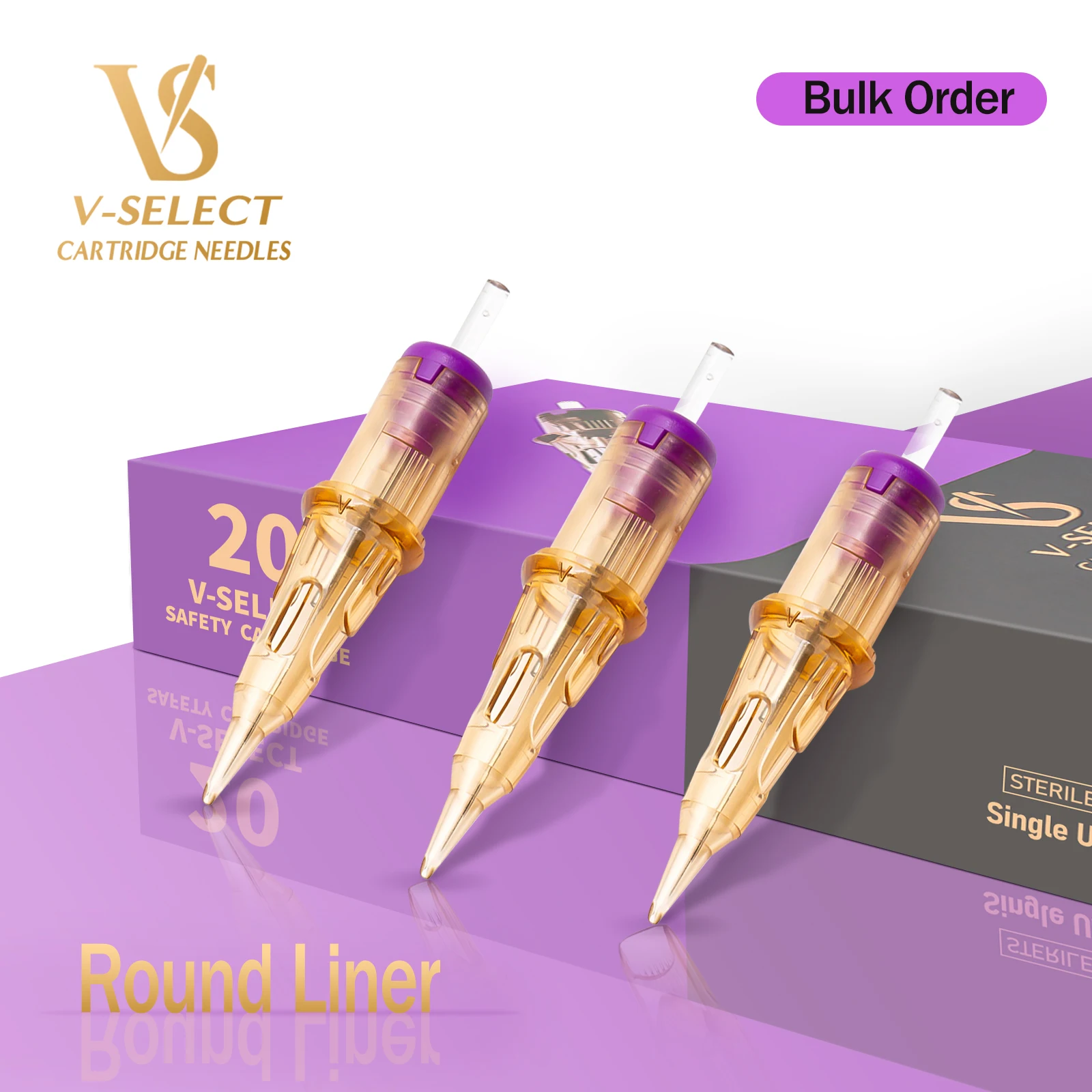 100pcs/200pcs EZ Tattoo Cartridge Needles RL SMP Disposable Sterilized Micropigmentation Permanent Make-Up Eyebrows Microblading