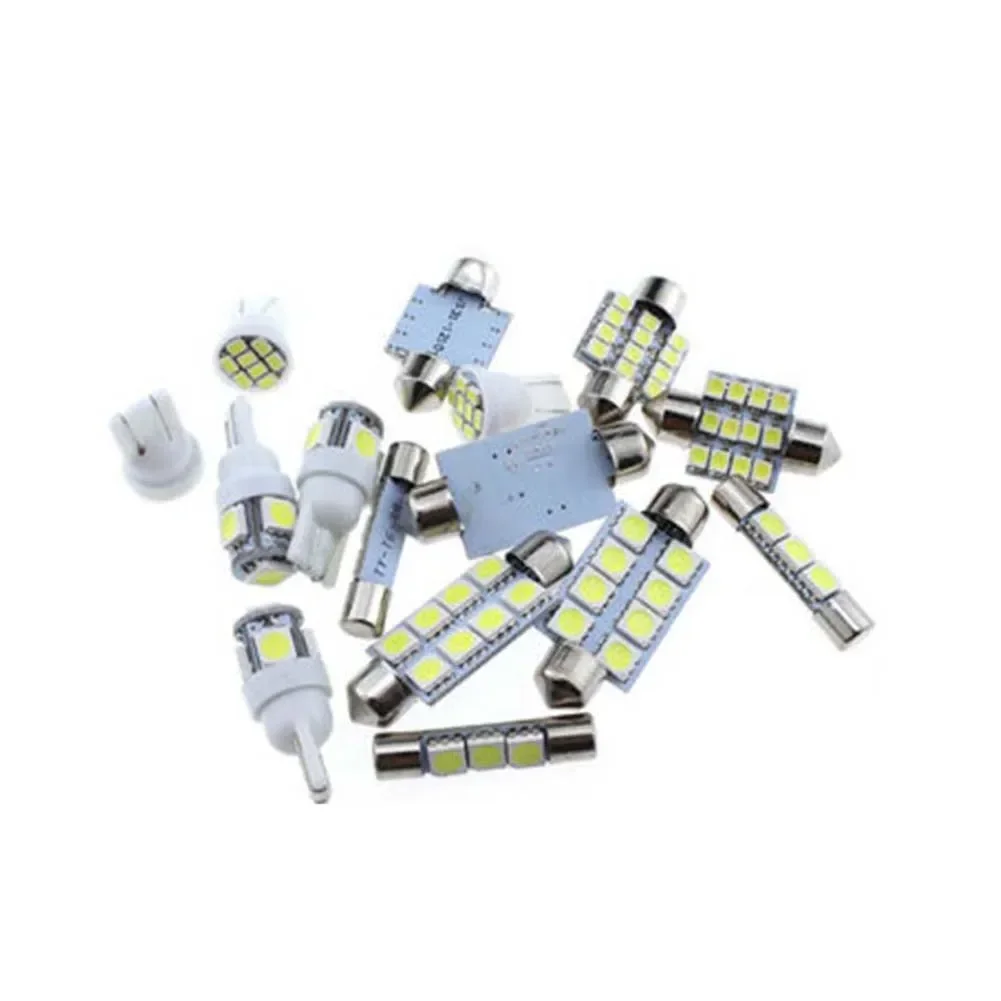 18-Piece Ultra Bright White LED Interior Car Light Package Kit