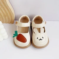 New Girls Princess Leather Shoes Fall Spring Children Cute Rabbit Single Shallow Shoes Kids Toddler Girls Shoes Flats 2