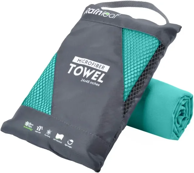 Microfiber Towel Perfect Travel & Gym & Camping Towel. Quick Dry - Super Absorbent - Ultra Compact - Lightweight Swimming Towels 1