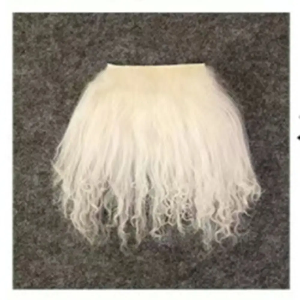 Mongolei Pelz Schaffell Wolle Extensions Haar Reihe Lockige Textur Lockige Haar Extensions Langlebig Lammfell Pelt Puppe Spielzeug Zubehör – Detail 11