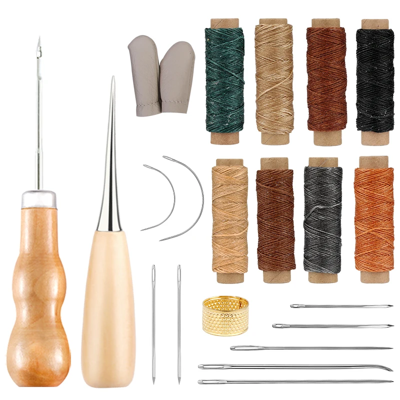 IMZAY Leathercraft Sewing Kit With Big Eyes Leather Sewing Needles