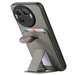 Luxury Leather Card Holder Wallet Stand Case Cover for Realme 14 Pro Lite (GRAY)