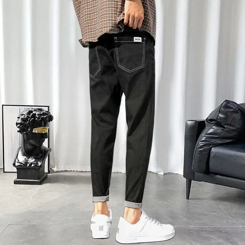 Pantalones vaqueros holgados para hombre, pantalones cargo holgados con bolsillos para hombre, ropa retro de otoño, lavados, moda coreana vintage Y2k
