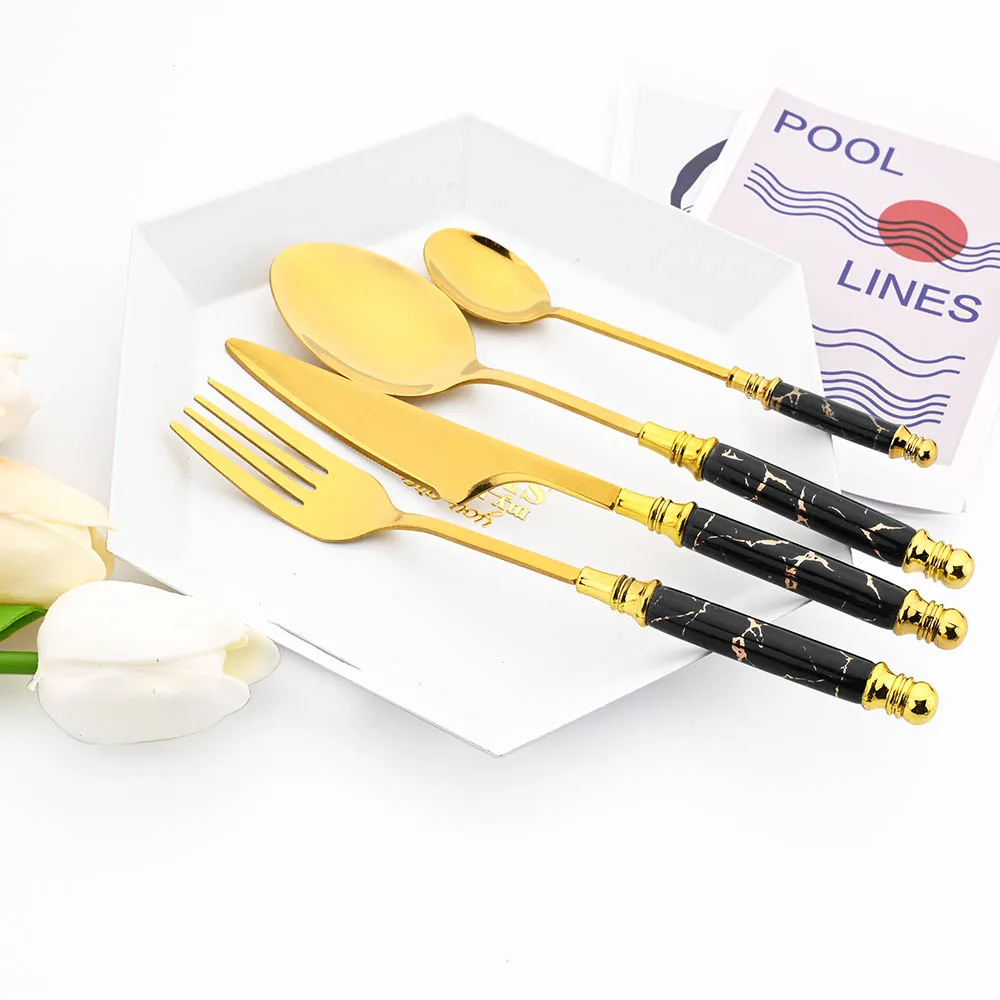 4/16Pcs η ƿ ı  븮   ı  Ļ Į ũ  Flatware ֹ ǰ