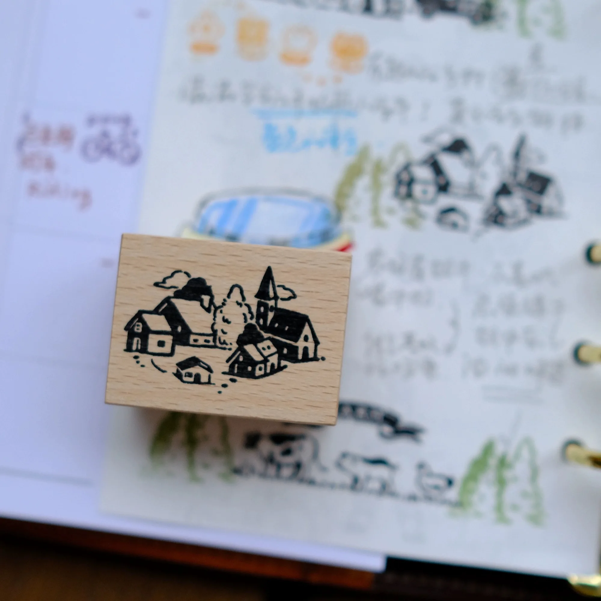 Vintage schöne kleine Farm Holz Stempel für DIY Scrap booking Fotoalbum Karten herstellung – Detail 5