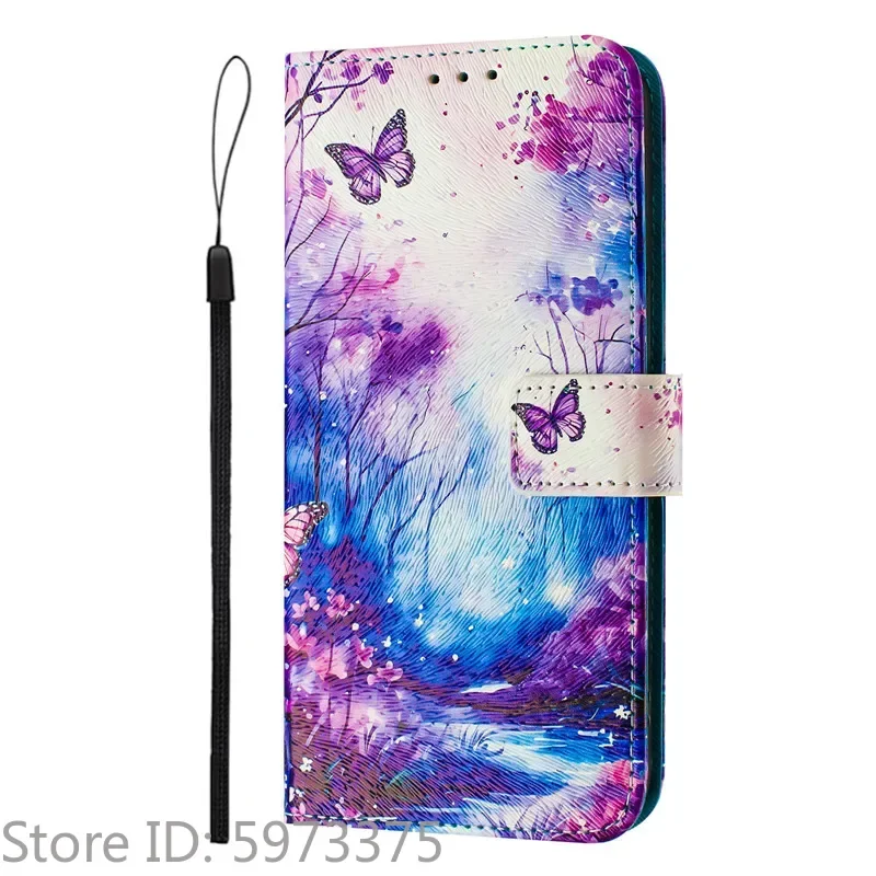 Premium Floral Leather Flip Wallet Case - Luxury Protective Cover
