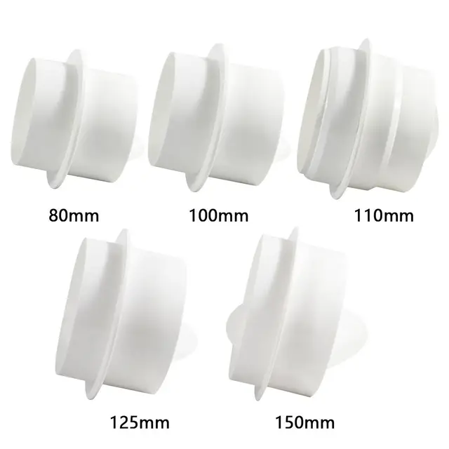 80-150mm PVC Round Pipe Draft Blocker Backdraft Damper One Way ventilation fan air duct Check Valve Kitchen Ventilation Grill 5
