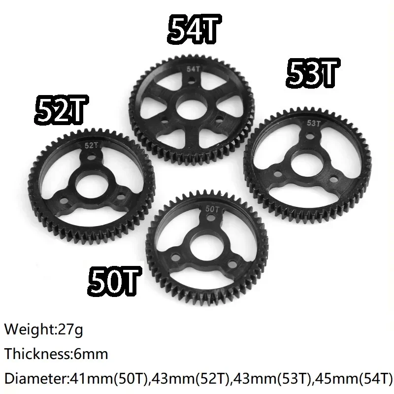 007Rc 50T 52T 53T 54T Ingranaggio Cilindrico In Acciaio Temprato 0.8M 32P 3956 6842 Per Traxxas Slash 4X4 Vxl Stampede Rustler 1/10 Aggiornamento Auto