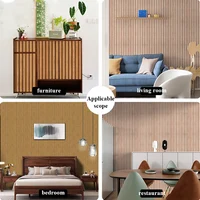 Wallpaper Self-adhesive Waterproof Imitation Wood Grain PVC Cabinet Table And Chair Seamless Furniture Renovation Wall Stickers 2