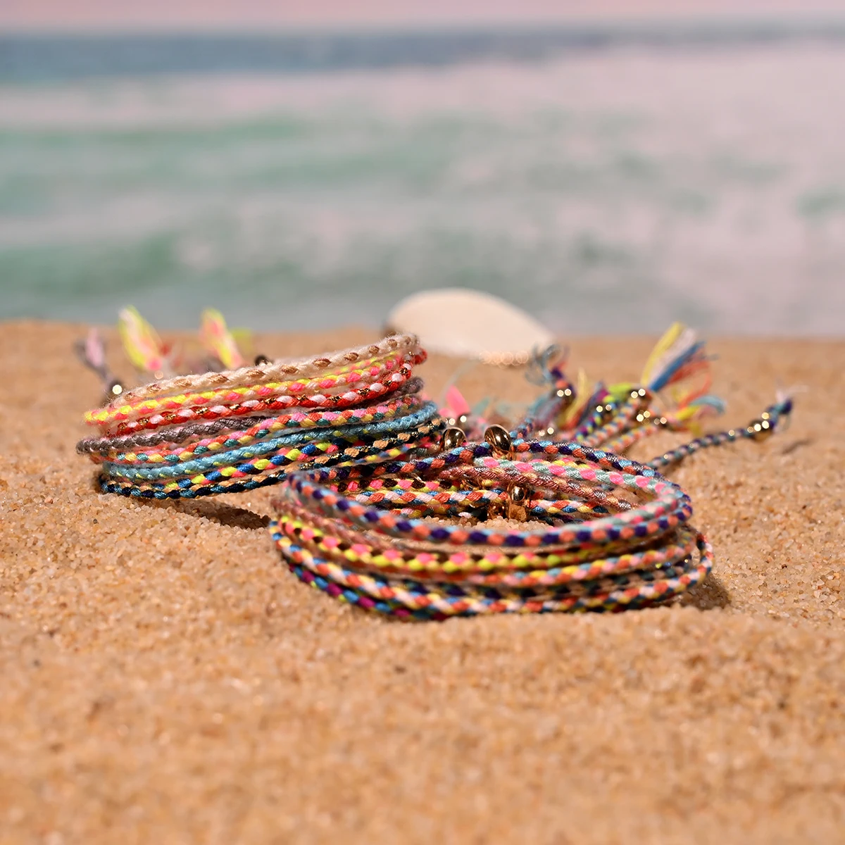 15Pcs/Lot Bohemia Friendship Tassel Bracelet For Girl Fashion