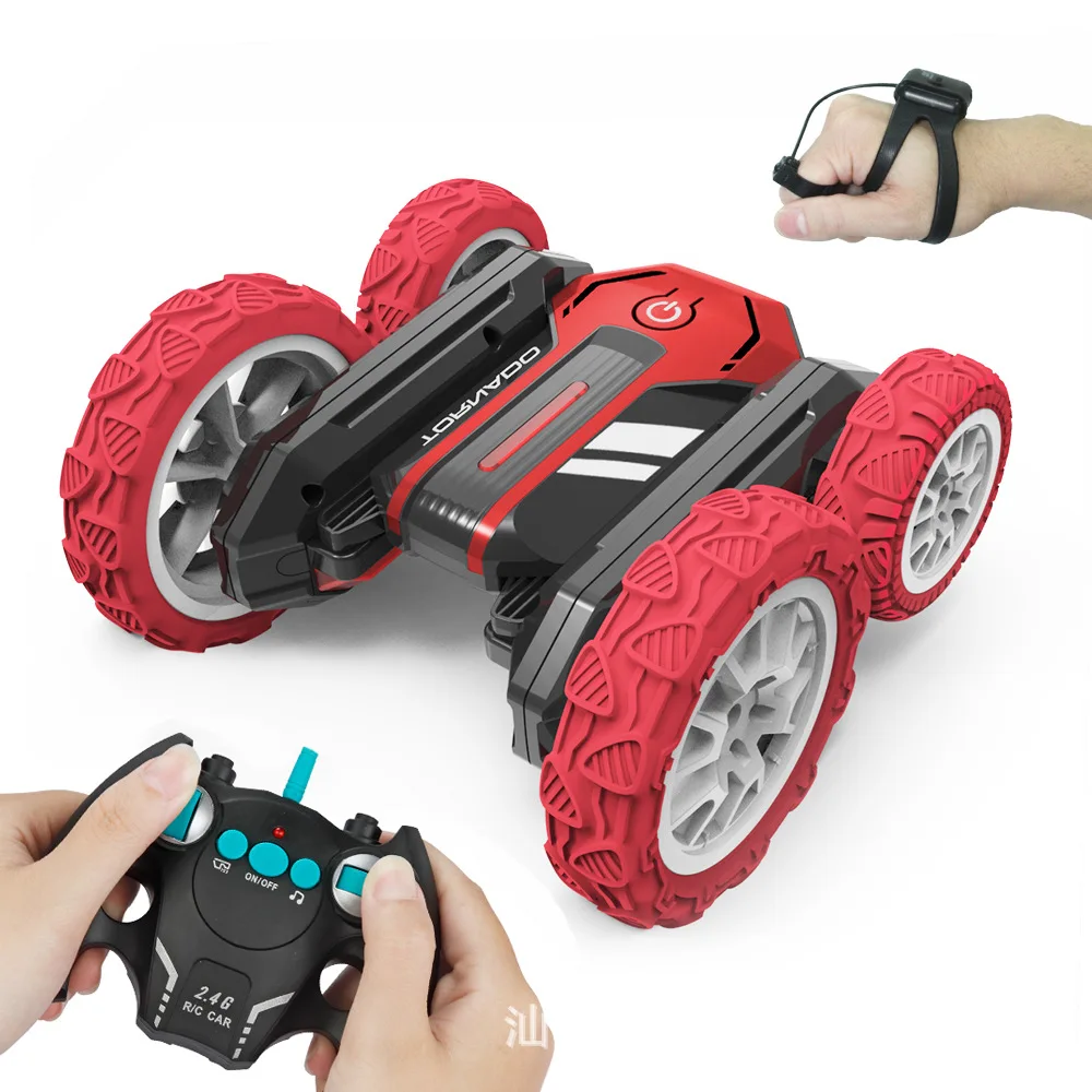 Remote control car flowering alloy stunt double electric toy car trill rc skip suvs children