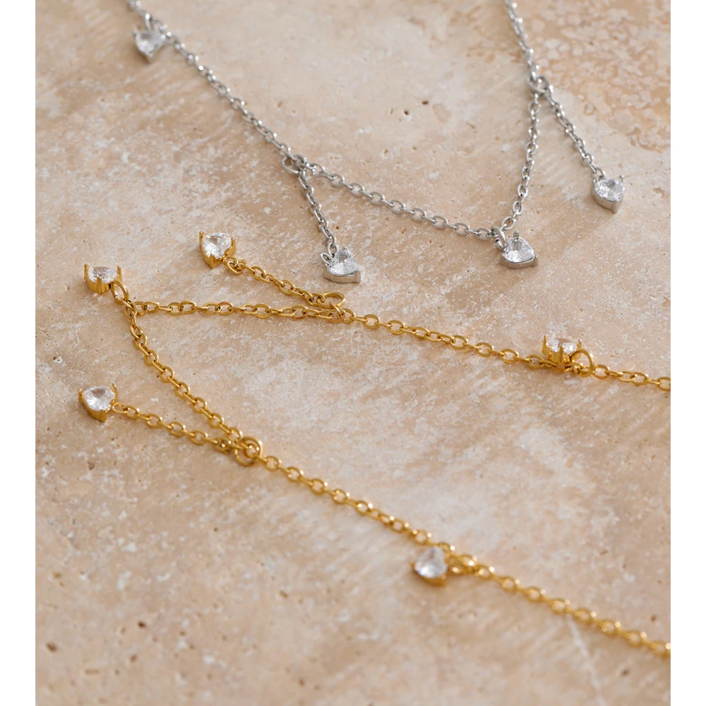 Yhpup Stainless Steel Heart Necklace