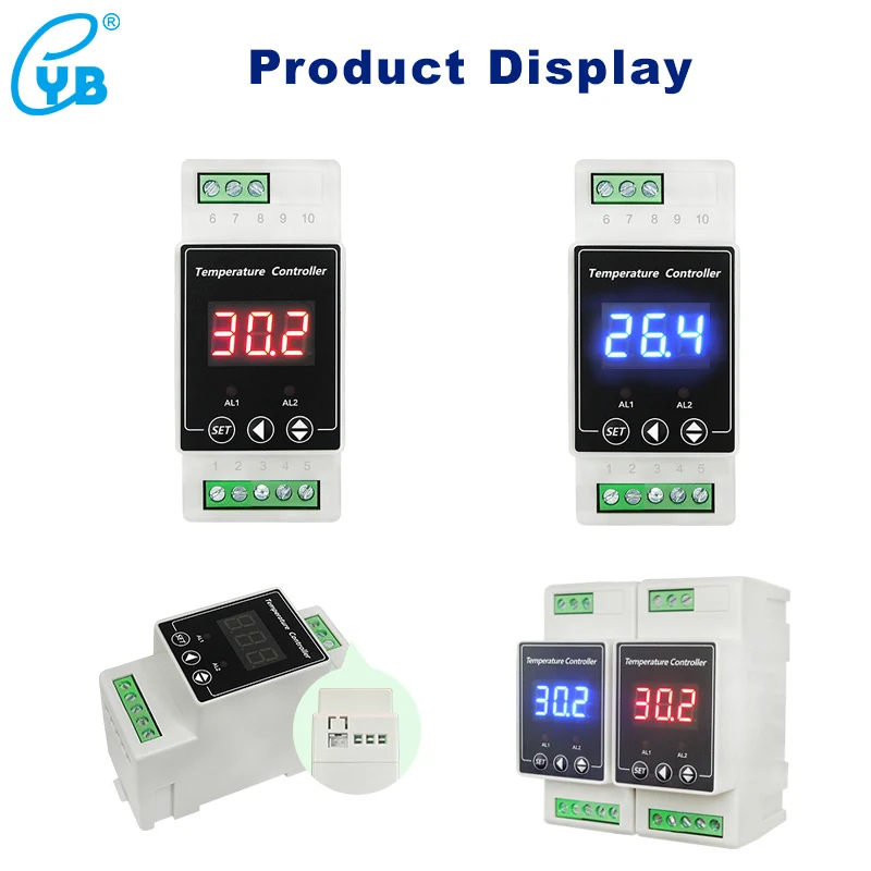 Termostato Din Rail -40~110°C, Uscita 2 Vie, 7A/250VAC, Per Controllo Temperatura Industriale - Foto 4