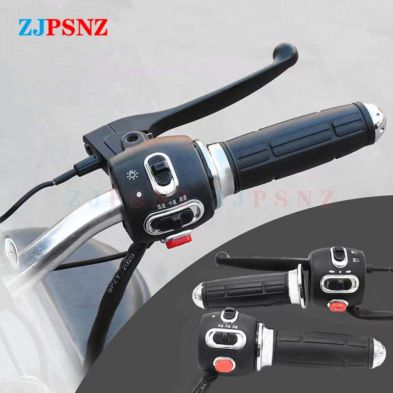 

Scooter Motorcycles E-bike Throttle Handle Speed Shift Regulator Control Grip Horn High Beams Low Beams Turn Signal Brake Switch