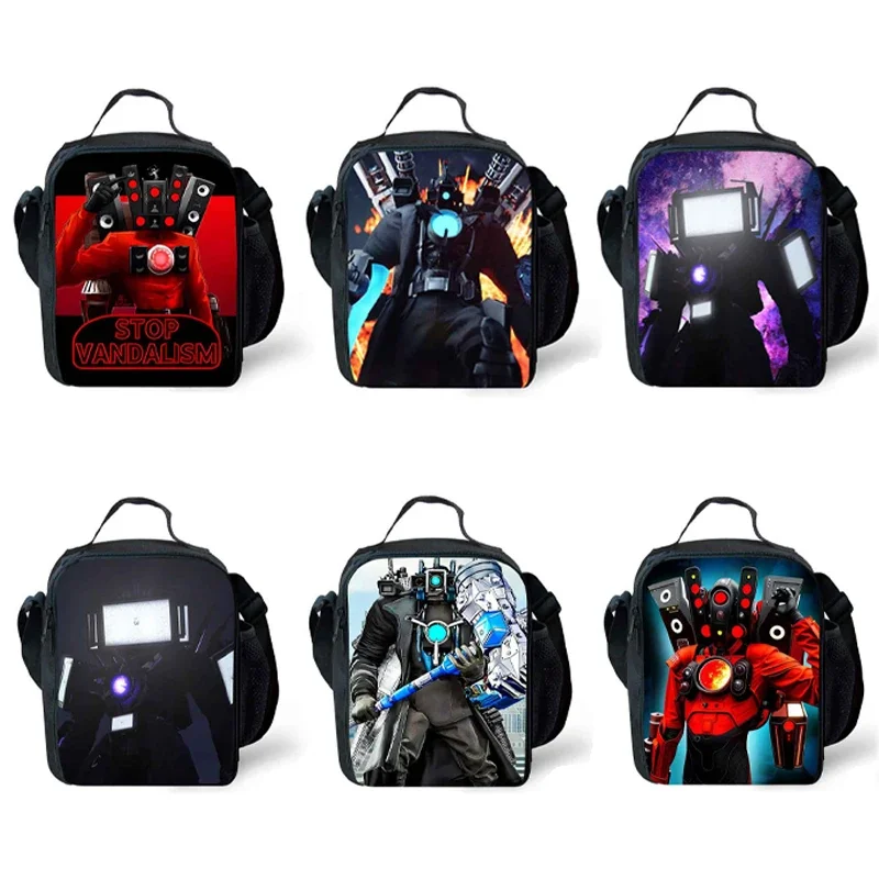 DIY Children Lunch Bags for School , Personalized Large Capacity School Cooler Bags with Your Photos Text