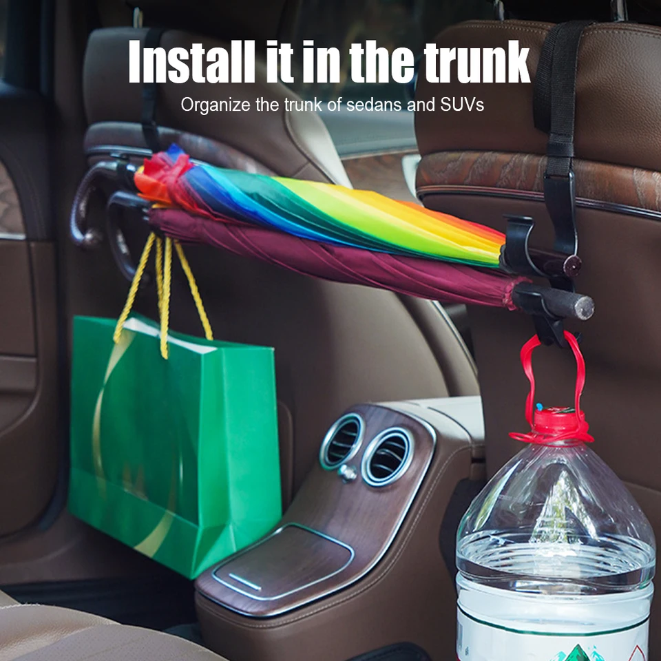 Crochets Pour Appuie-tête De Voiture - AQSACOKIYA - Lot De 6 - Universels Pour Siège Arrière