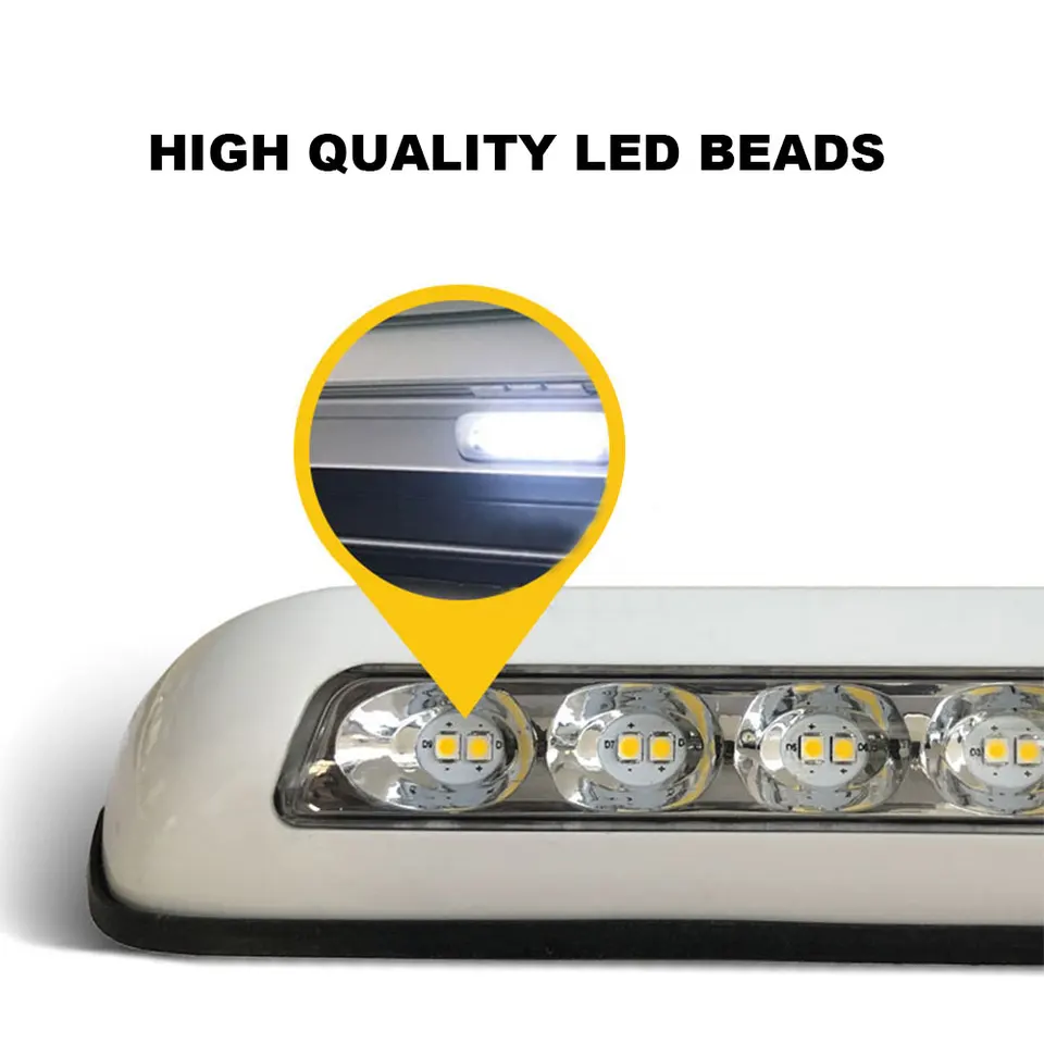 Fockety Striscia LED Per Tenda Da Sole Camper – 8W 12-24V DC, IP67 Impermeabile, 30 LED, 6000K, Installazione Facile - 2