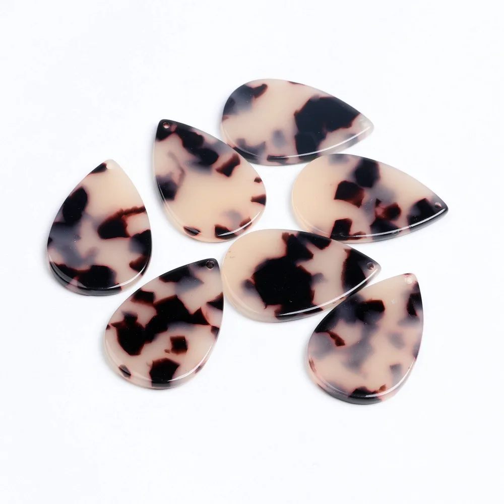Schildpatt perlen, Acetat-Acryl-Ohrring anhänger, tropfen förmige Anhänger, Schmuck funde, Ohrringe Teile, 31mm x 20mm – Detail 4