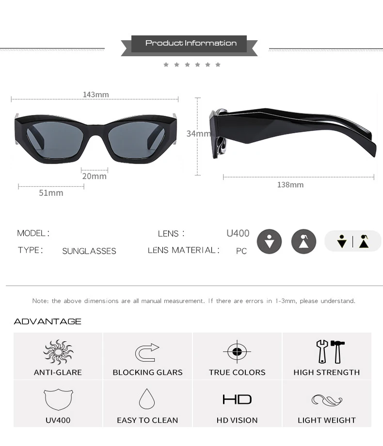 Kleine Punk quadratische Sonnenbrille neue Frauen Männer Trends bunte Sonnenbrille weibliche Marke Designer UV400 Farben Persönlichkeit Brillen – Detail 3