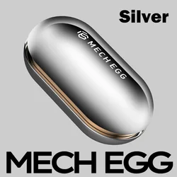 Mech Egg EDC Metal Fidget Slider - Stress Relief & Anti - Anxiety Desk Toy (Silver)