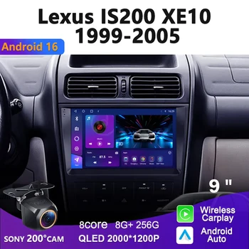 Radio Multimedia con navegación para coche, Radio con pantalla 2K Incell, Android 16, para Lexus IS200 XE10 1999-2005, para Toyota Altezza XE10 1998 - 2005 1