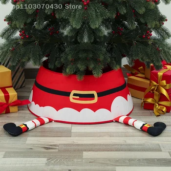 크리스마스 트리 칼라 크리스마스 트리 스커트 반지와 선물 상자 크리스마스 장식 XMAS 트리 스커트 나무 치마 장식