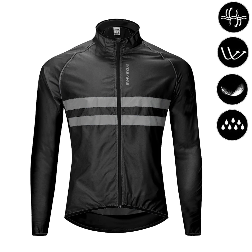 Men's Cycling Windbreaker Jacket - Water Resistant Outdoor Sport Coat