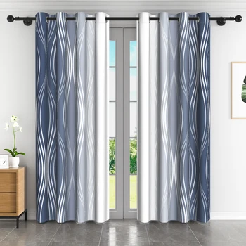 Gradient Wave Curtains Set 1