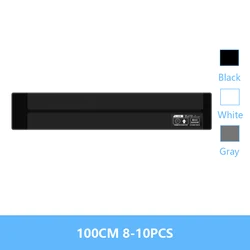 Universal Wall Power Track Socket for Home and Office - Stylish and Functional in White/Black (Black)
