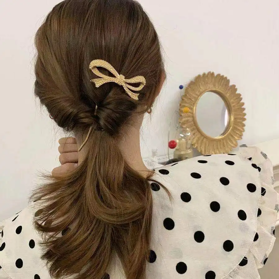 

Vintage U shape Hair Stick Pin for Women Girls Bride Bowknot Hair Styling Tools Metal Barrettes Clips Bun Maker Accessories