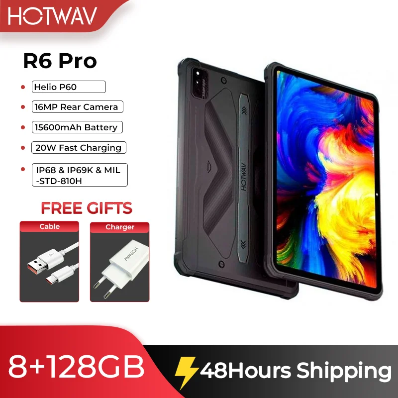 HOTWAV R6 Pro Tablet Pad Helio P60 Octa core 8GB 128GB 15600mAh 10.1
