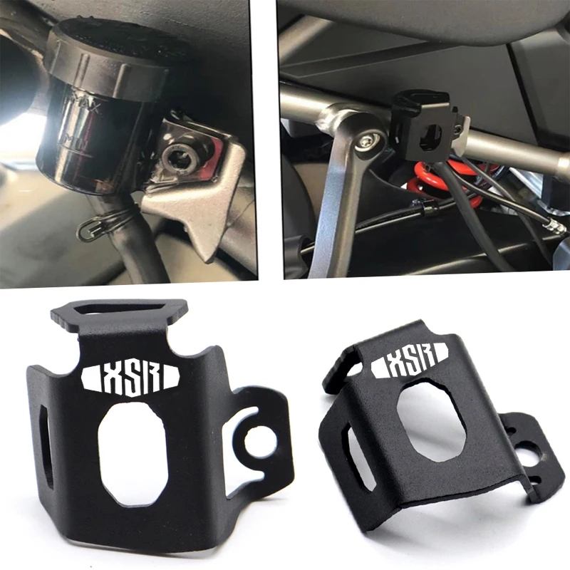 

LOGO XSR Motorcycle Rear Fluid Reservoir Guard Cover Protector For Yamaha XSR700 XSR900 XSR 700 900 2017-2022 2021