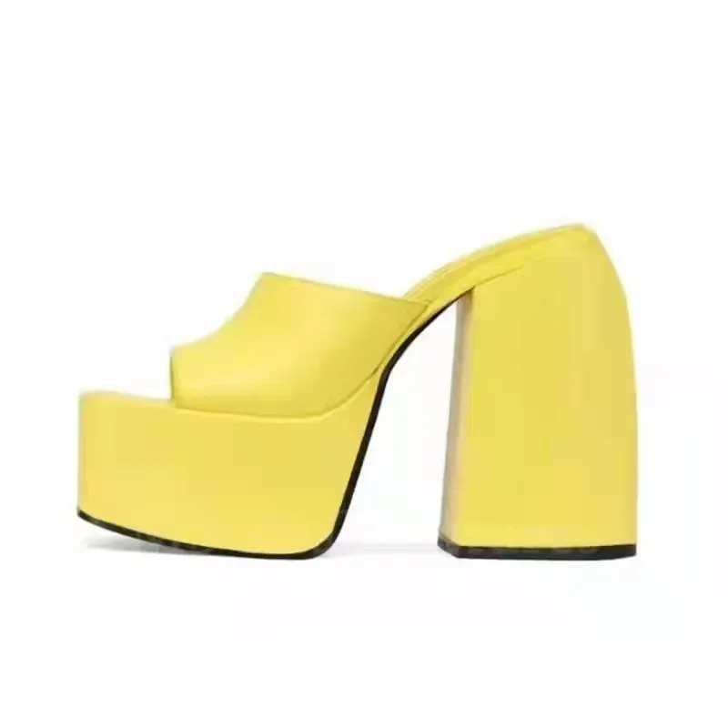 

Sexy Brand New 2022 Big Size 43 Summer White Goth High Heels Sexy Party Chunky Platform Sandals Shoes Women