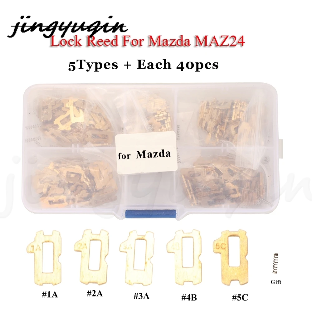 

Jingyuqin 200 шт./компл. MAZ24 Язычковая пластина автомобильного замка для Mazda, сердечник замка автомобиля, набор аксессуаров для ремонта, слесарные инструменты
