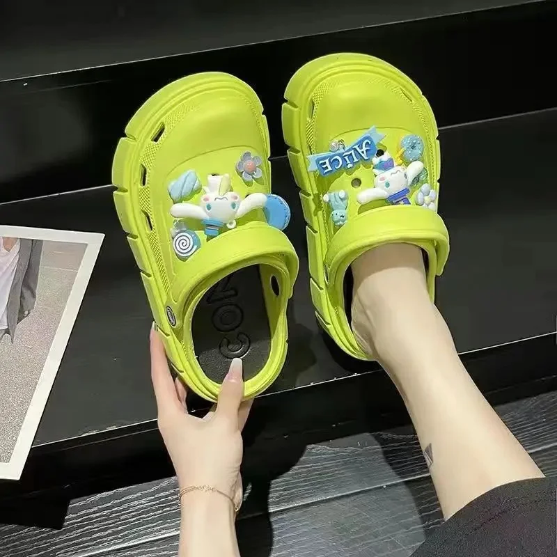 105 hole shoes Jade dog-Green