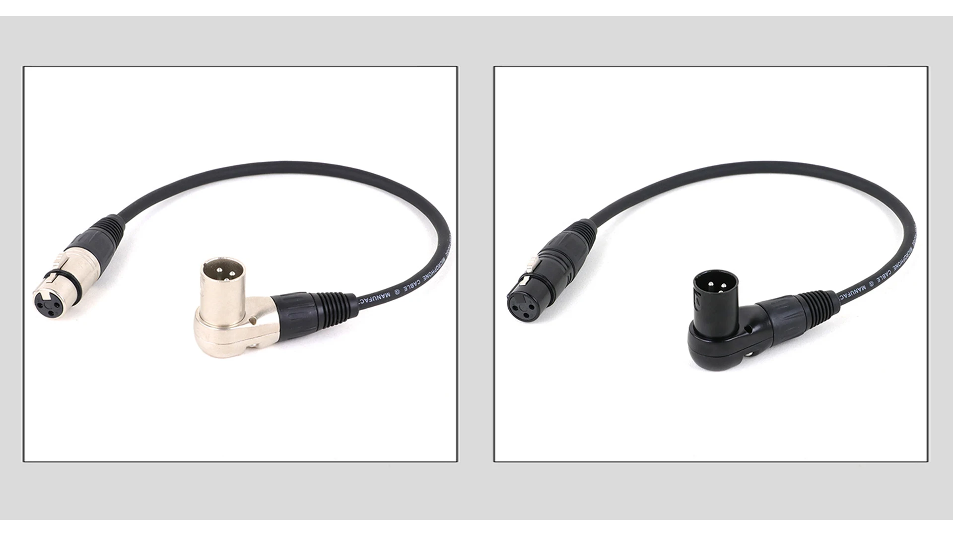 GuerGuo XLR-Mikrofon-Verlängerungskabel-Adapter, 90 Grad XLR-Stecker auf gerade XLR-Buchse, 3-poliger Mikrofonanschluss, Audiokabel, 0,3–15 m – Detail 5