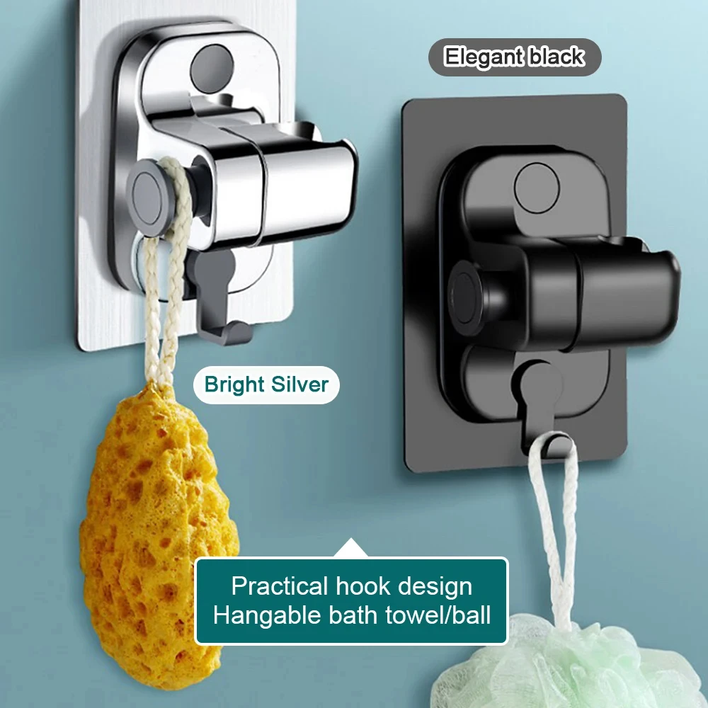 Showerhead Holder Adjustable Wall Mounted Self-Adhesive Handheld Bathroom Fixture