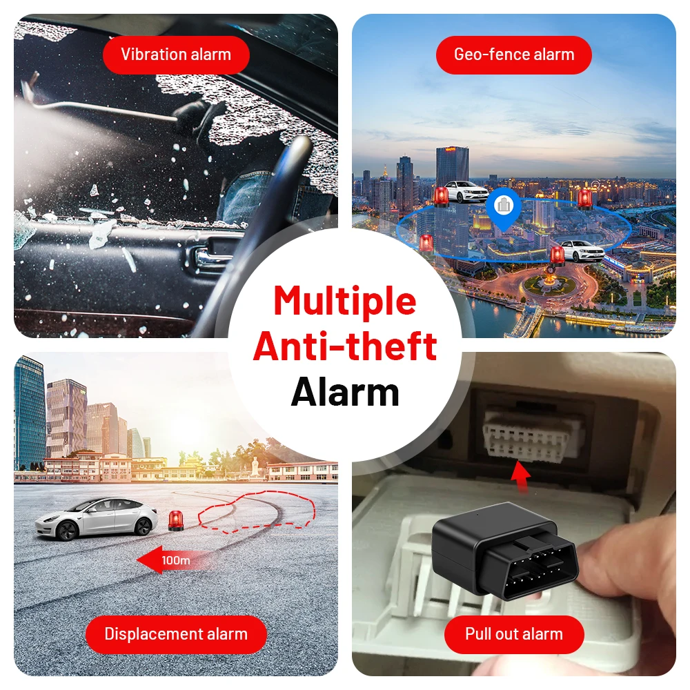 MiCODUS Mini OBD GPS Tracker 4G MV33G 9-40V Voice Monitor Car Tracking Device Anti-theft Low Battery Alert Free APP